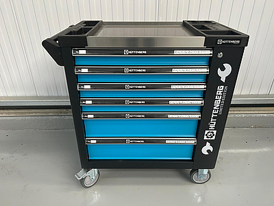 Huttenberg Roll cab 6 drawer Tool cabinet: Complete with tools