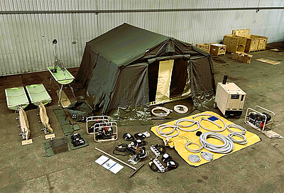 Self contained Field Deployable : Hygiene unit.