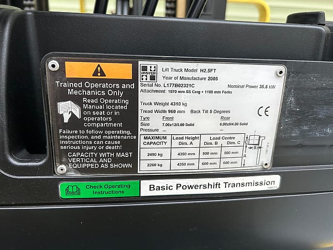 Hyster H2.50 FT Diesel Forklift Truck - Gallery image 20