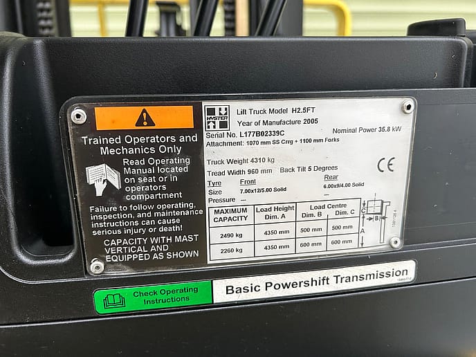 Hyster H2.50 FT Diesel Forklift Truck - Gallery image 20