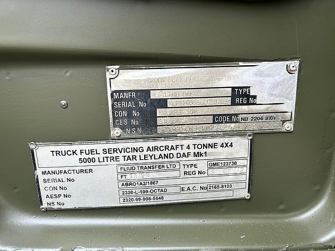 Leyland DAF 5000 litre 4x4 Aircraft Refuelling Tanker LHD - Gallery image 18