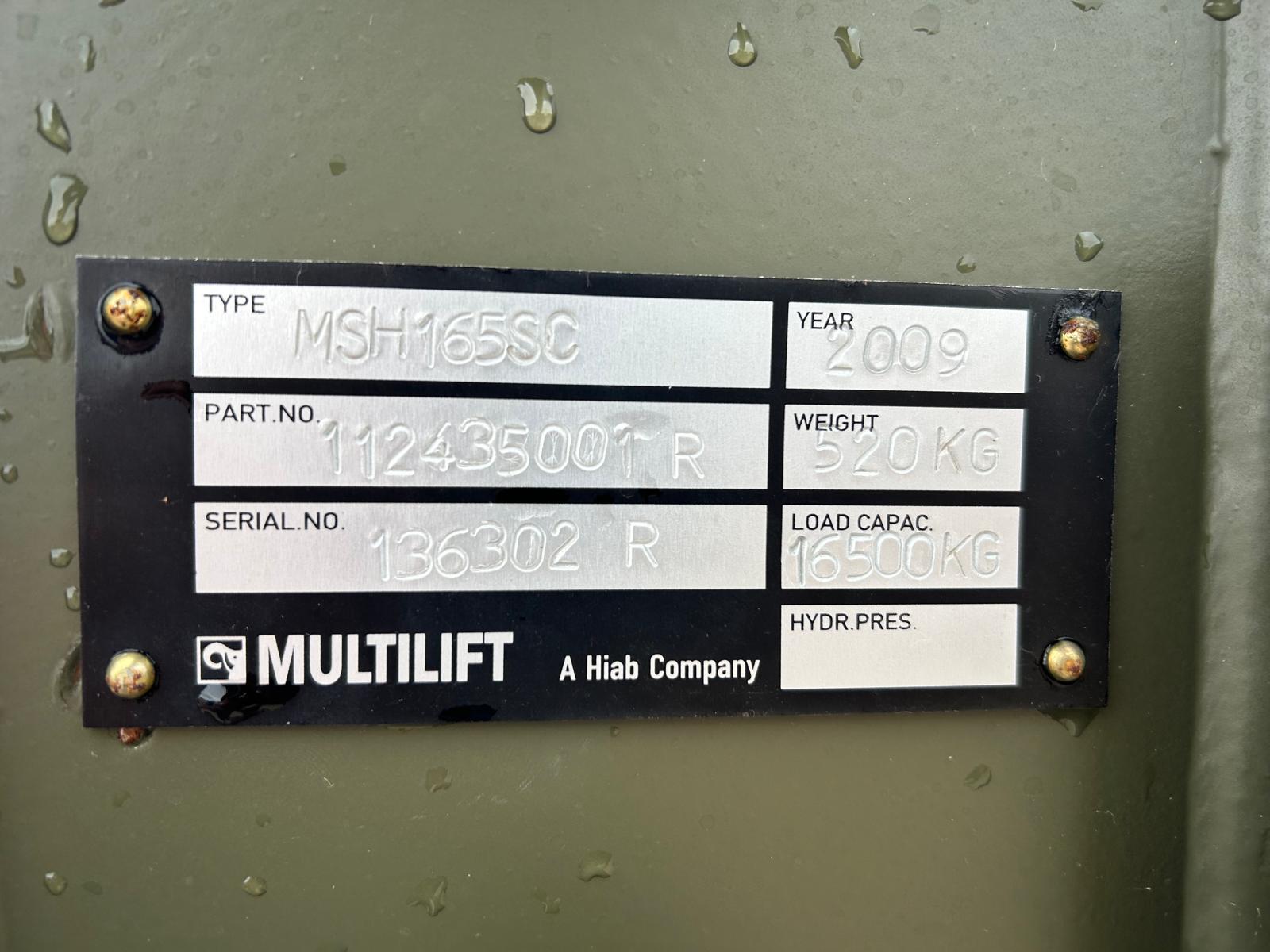 Multilift MSH-165-SC 16.5T Hydraulic Container Hook Loading System - Gallery image 19