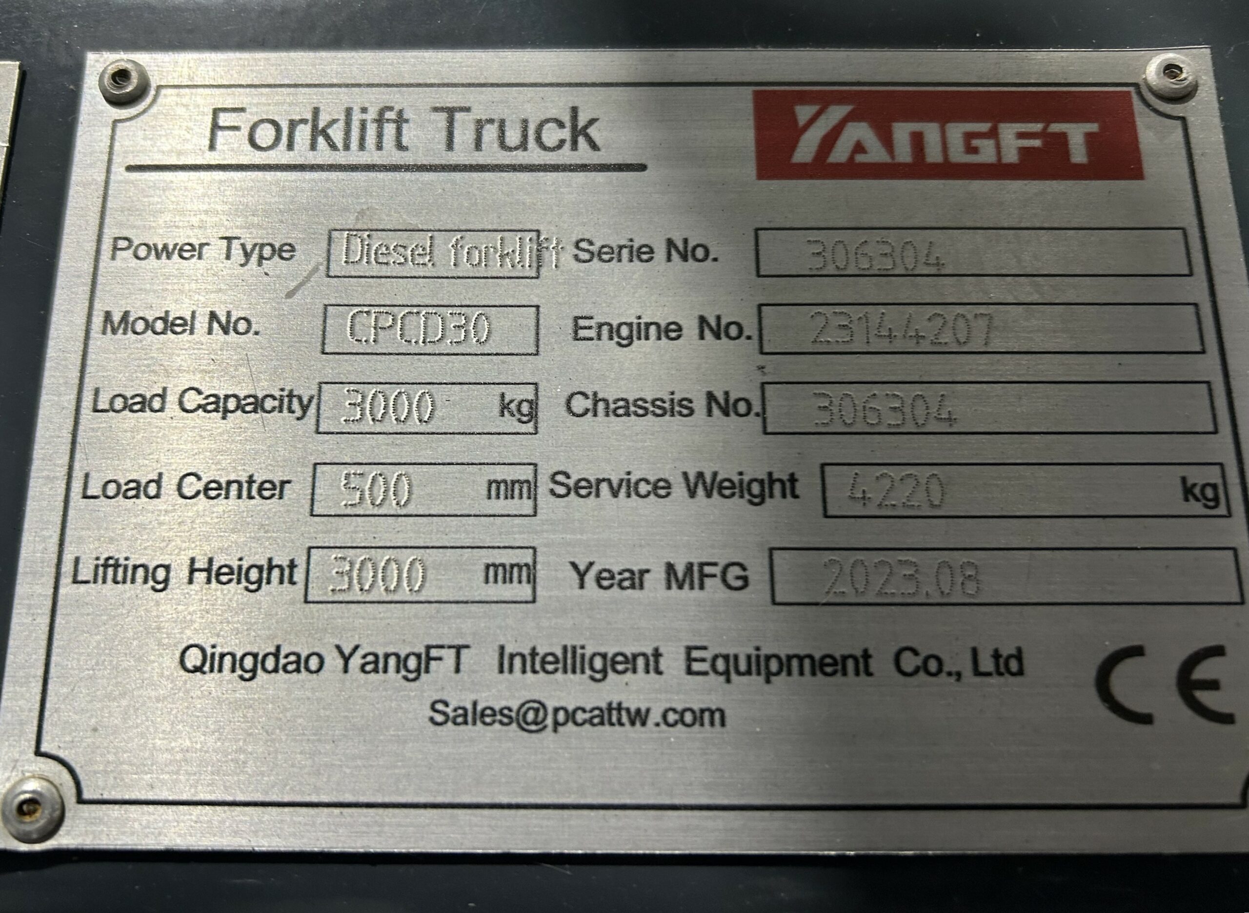 Yang FT CPCD30 3 ton : Diesel Forklift Truck - Gallery image 18