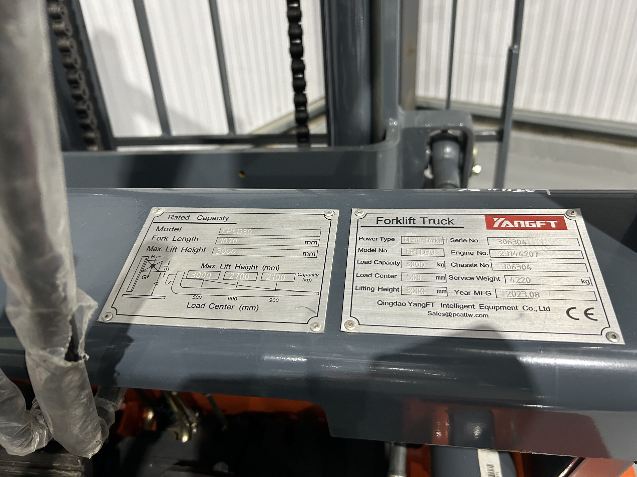 Yang FT CPCD30 3 ton : Diesel Forklift Truck - Gallery image 20